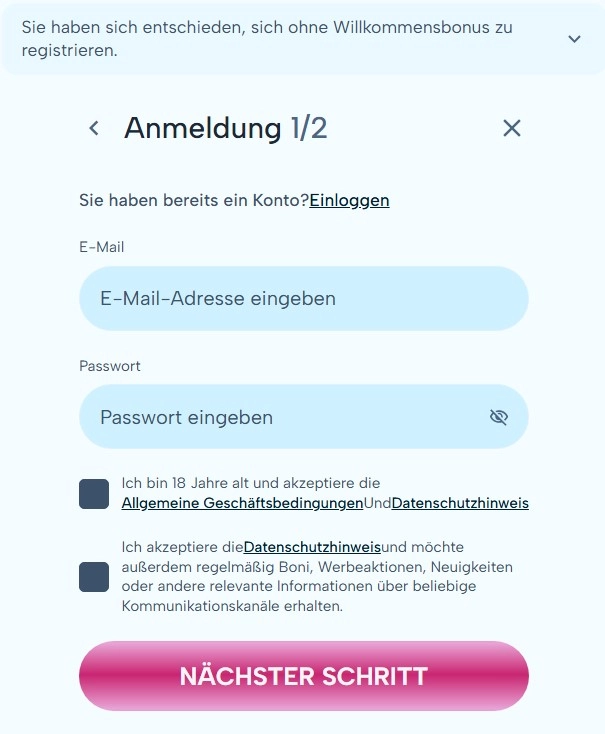 Registrierung